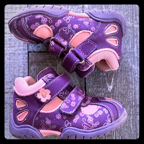 Umi Other - Umi Purple Leather Flower Bootie